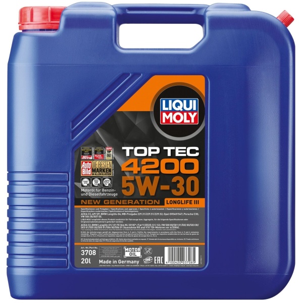 Ulei Motor Liqui Moly Top Tec 4200 Longlife III 5W-30 20L 3708